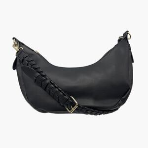 JULES KAE Zola Vegan Leather Hobo Bag (Black)